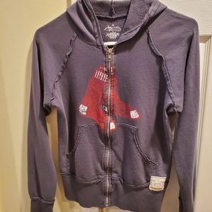 Boston Red Sox distressed medium zip up sweater